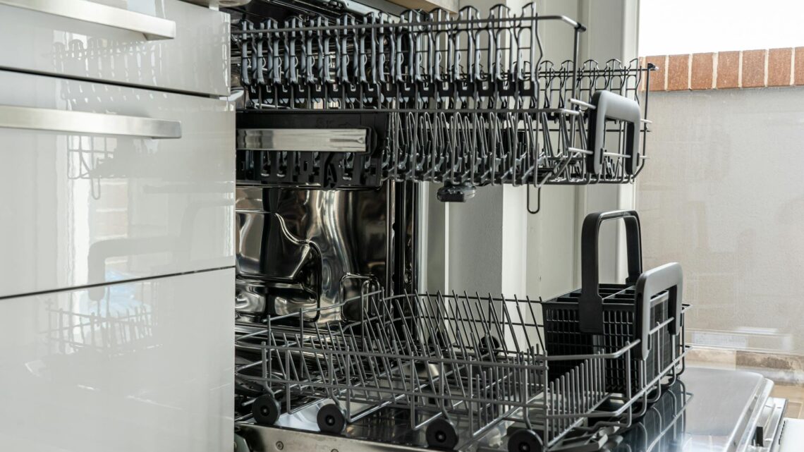 empty rack of dishwasher